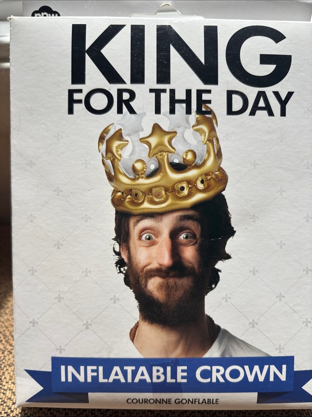 King For The Day Inflatable Gold Crown Accessory